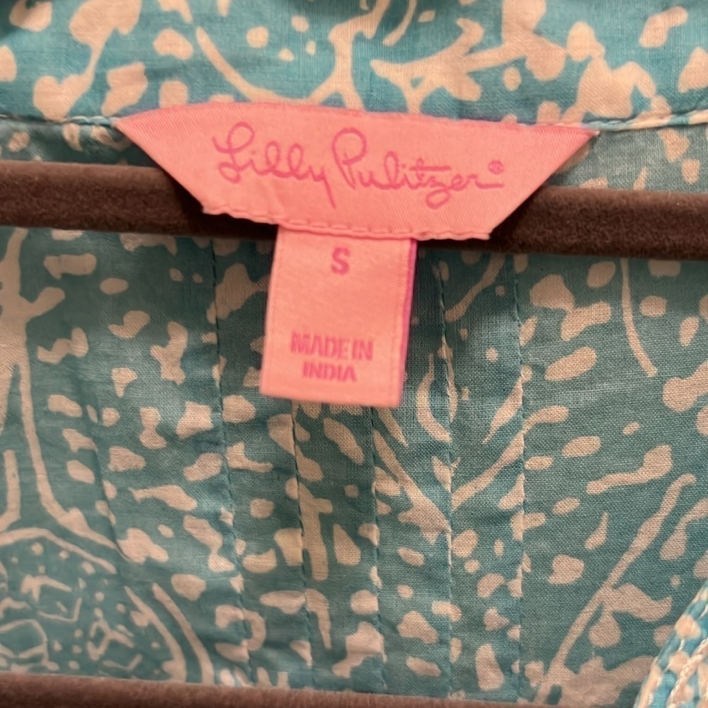 Lilly Pulitzer Sarasota beaded tunic. Shorely blue ice cake. EUC! Size small. - Picture 4 of 14